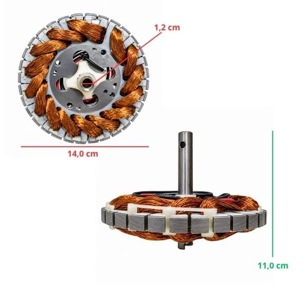 Estator Bobinado Motor Ventilador Teto Venti-Delta 220v - Modelos Delta New Magnes Montana Spot Delta - Usar c/Cap.04,0uF*