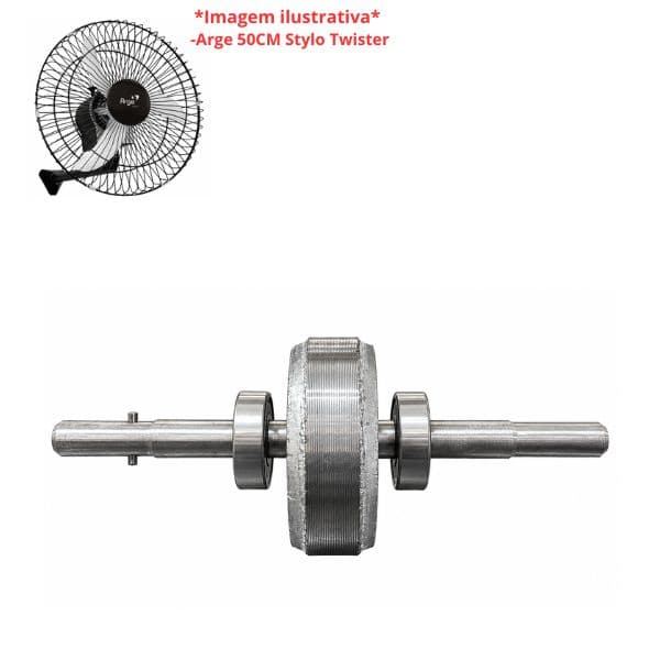 ROTOR DO MOTOR VENTILADOR ARGE 50CM STYLO TWISTER - C/EIXO ENCAIXE DA HÉLICE 10,0MM/11,0MM - C/ROL-6201 ŔREA DO CONTATO MAGNÉTICO 14MM C/PINO TRAVA