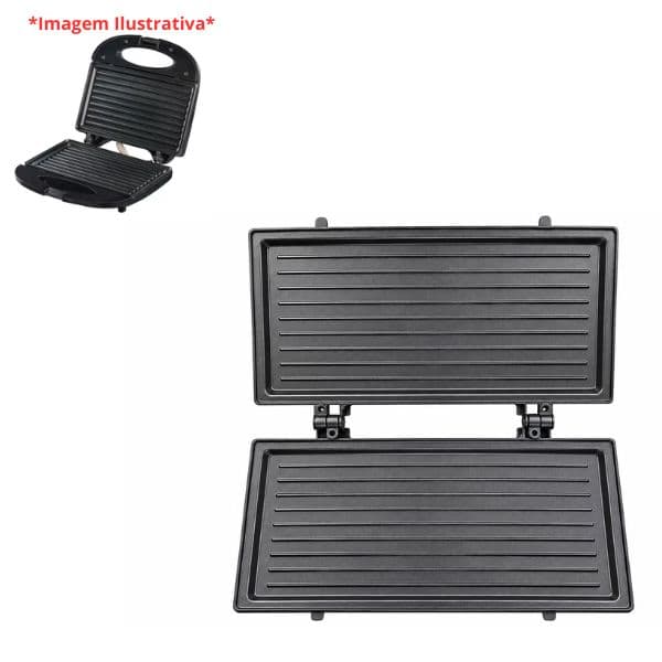 CHAPA C/RESISTENCIA P/SANDUICHEIRA 127V VENTISOL AGRATTO BLACK SA-01 127VOLTS