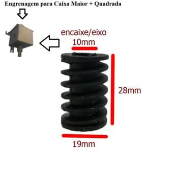 Engrenagem Rosca SEM FIM do Ventilador TRON 50/60cm Antigo EIXO 10mm - p/Caixa Antiga Modelo Maior + Quadrada