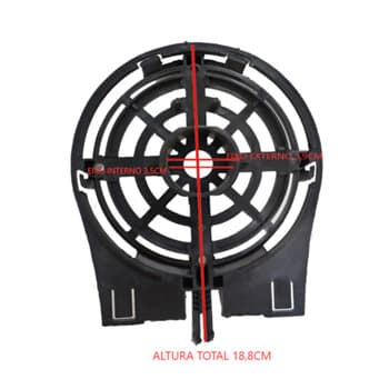 TAMPA DIANTEIRA P/VENTILADOR VENTISOL MX 60CM/POWER 70CM MX ANEL FRONTAL VO PR COM PINO C/ROSCA P/PORCA DA GRADE - MONTAR C/ROL-0608 - foto 1 de 5