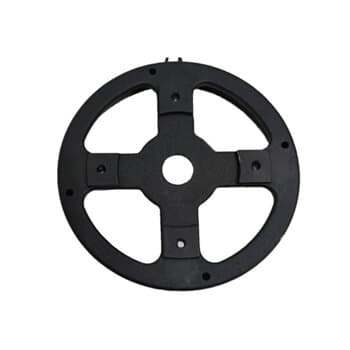 TAMPA CAMPANA DO MOTOR VENTILADOR LOREN SID 30/40/50CM DIANTEIRA DIAM.12,7CM - TURBO ORBITAL PRETA - C/PARAFUSOS P/ROL-6000