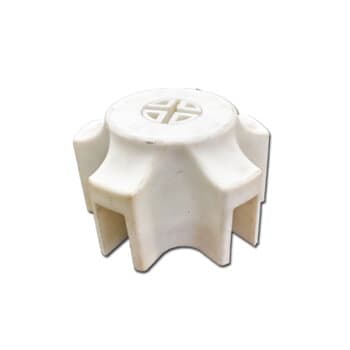 Centro da Base da Coluna Ventilador Venti-Delta 50/60cm - Encaixe Externo da Base do Pedestal / Coluna - Estrela de 5 Pontas Plástica cor Branca - foto 1 de 4