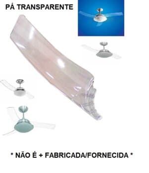 PA HELICE P/VENTILADOR DE TETO VENTI-DELTA SUBLIME CRISTAL - VENDIDA P/UNIDADE - VENTILADOR PRIMAVERA EVOLUTION