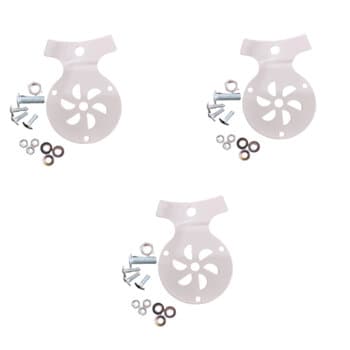 GARRA SUPORTE DE PÁ P/VENTILADOR DE TETO LOREN SID M1 M2 BRANCO - KIT MONTAGEM P/3 PÁS - COM PARAFUSOS+PORCAS