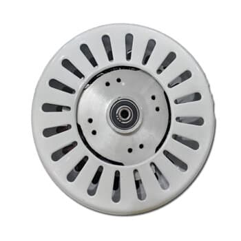 MOTOR P/VENTILADOR DE TETO SUPER CICLONE 110VOLTS COR BRANCA MODELO P/4PAS C/ROSCA P/LUMINARIA EIXO 12MM - *USAR C/CAPACITOR 10,0UF - foto 1 de 4