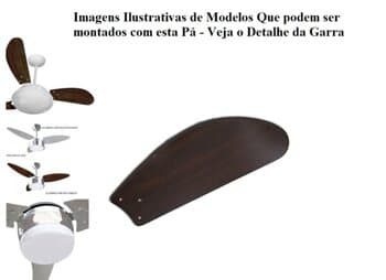 PÁ HÉLICE P/VENTILADOR DE TETO VENTISOL FĘNIX VENTISOL SUNNY VENTISOL ANA MARIA - MODELO TUBA FLY MDF COR TABACO - *VENDIDA P/UNIDADE