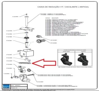 Braço de Oscilacao do Ventilador Tron 50/60cm Antigo - Braço Suporte de Ligaçăo Articulador do Motor ao Mecanismo Oscilante/Suporte do Motor