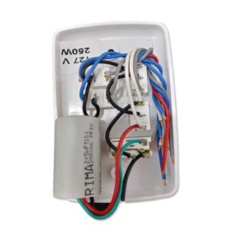 Chave P/ventilador de Teto R3Luz 3Vel C/Cap.07,0uF 2,0+5,0MF C/reversăo + 3-Teclas Luz - P/Aliseu Terral 110Volts
