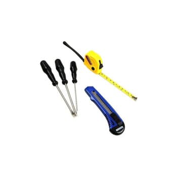 KIT DE FERRAMENTAS TRAMONTINA COM TRENA ESTILETE E CHAVES DE FENDA P/USO DOMÉSTICO 5 PEÇAS