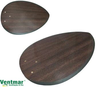PÁ HÉLICE P/VENTILADOR DE TETO 3-FUROS MDF FOCUS PÉTALO TABACO -*VENDIDA P/UNIDADE- C/FURAÇĂO RIOPRELUSTRES VENTI-DELTA G/G VOLARE - foto 1 de 2
