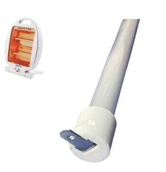 RESISTENCIA P/AQUECEDOR VENTISOL QUARTZO AQ-01 110V - LÂMPADA TUBO QUARTZO AQ01 400W ATUAL C/TERMINAL - *VENDIDA P/UNIDADE