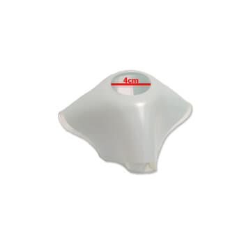 GLOBO CUPULA TULIPA DE VIDRO MODELO LENÇO AZUL - TULIPA LENÇO PÉTALA DE VIDRO AZUL C/BORDA CISTAL P/LUSTRES - ENCAIXE 4,00CM INTERNO