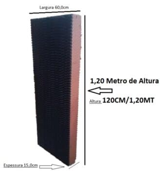 COLMEIA P/CLIMATIZADOR - ESP.15,0X L60,0 X A/C120,0CM ROTOPLAST/ MEGA BRISA/ ECOBRISA - PAINEL EVAPORATIVO 12060-15