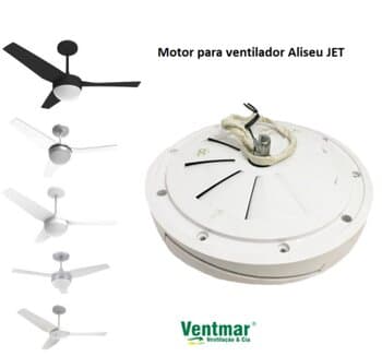 MOTOR P/VENTILADOR DE TETO ALISEU JET 3PAS 220V 90W SA40-220 - MOTOR COMPLETO VENTILADOR ALISEU INSPIRE NANO 220VOLTS