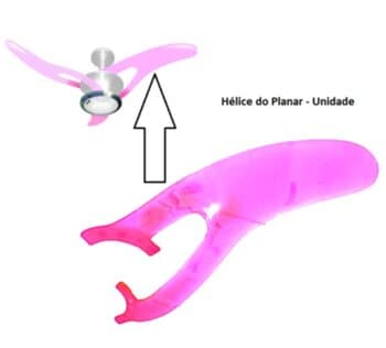PÁ HÉLICE P/VENTILADOR DE TETO ACVENT - AC-VENT - AC VENT PLANAR COR ROSA/PINK - HELICE DO VENTILADOR PLANAR AC VENT - *VENDIDA P/UNIDADE - foto 1 de 4