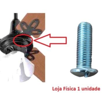 PARAFUSO PARA FIXAR GARRA NO MOTOR VENTILADOR DE TETO ARGE / LOREN SID - MEDIDA PARA MOTOR DE 1-FURO P/GARRA - *P/SITE KIT C/3-PARAFUSOS+3-PORCAS - foto 1 de 4