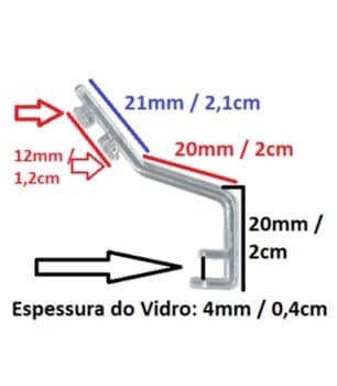 GARRA TRAVA PLÁSTICA TRANSPARENTE 01-UNIDADE P/LUMINÁRIAS STARTEC - P/MOD.COM VIDRO INFANTIL - *VENDIDA P/UNIDADE