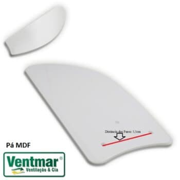 Pá Hélice para Ventilador Venti-Delta New Ligh Delta Clean Delta Slim -*Vendida p/Unidade*- Material ABS-Plastica Tuba Fly cor Branca 3Furos p/Garra Pequena