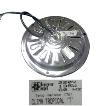 MOTOR P/VENTILADOR DE TETO LOREN SID M1/M2 220VOLTS COR CROMADO - PARA USO COM OU SEM LUMINARIA - *USAR C/CAPACITOR 04,0UF