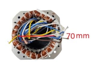 ESTATOR BOBINADO P/MOTOR VENTILADOR SOLASTER GOAR 70CM BIV10,0UF VENEZA VENEZA PLUS 12-BOB D/E-13,1CM - USAR C/CAPACITOR 10,0UF