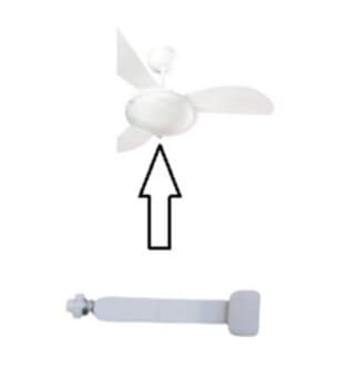 Garra Trava Plástica do Vidro Ventilador VENTISOL Sunny Branca - 01-Unidade Trava Plástica Móvel c/Mola - Vendida p/Unidade