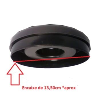 Tampa Plástica Liquidificador Vitalex de 2 Litros - Encaixe 13,50cm - Tampa para Liquidificador de Alta ou Baixa Rotaçăo de 02,0Litros
