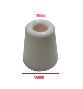 Canopla Plástica Inferior Ventilador de Teto Venti-Delta + Outros Modelos - Copinho Plástico cor Branca - Diâmetro 5cm - Encaixe em Haste 1,80cm - foto 1 de 3