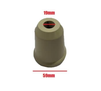 Canopla do Ventilador de Teto Especial Inf - Plástica Bege DIAM 6CM - ENCAIXE HASTE 1,9CM