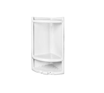 PORTA SHAMPOO DUPLO DE CANTO - CANTONEIRA PLASTICA BRANCA - HERCULES 4010