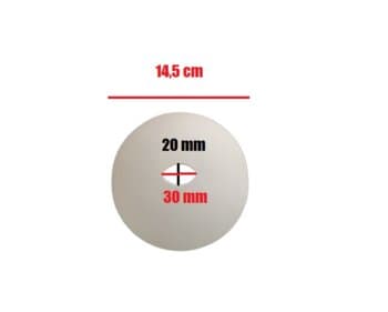 CANOPLA PLÁSTICA SUPERIOR P/VENTILADOR DE TETO SPIRIT - COR BRANCA - DIÂMETRO 14,5CM - ENCAIXE EM HASTE 2,0CM - foto 1 de 4
