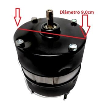 MOTOR P/EXAUSTOR VENTI-DELTA 25CM LINHA PESADA BIV0 4,0 UF 130W ALTA ROTACAO 1250M3H 3000RPM 80DB