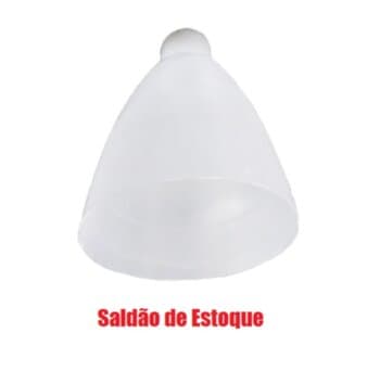 Globo Cupula Plastica da Luminaria Ventilador Venti-Delta - Globo Aberto New Light - *SALDAO c/Pequenas Trincas* Apenas o Globo SEM Soquete*
