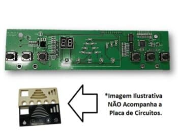 Placa Central de Comando 220V Painel LED de Funcoes Climatizador Mega Brisa MB70 MC70 - Placa de Circuitos LEDs 220Volts