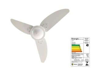 VENTILADOR DE TETO RIOPRELUSTRES COMMERCE OFFICE 110V COR BRANCA 3PÁS MDF IRIS BCA CV3V - 1025 LINHA SUPER LUXO SEM LUMINÁRIA P/ÁREA GOURMET