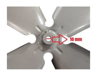 HELICE P/EXAUSTOR DE 30CM LOREN SID 4PAS METAL CINZA - ENCAIXE EIXO 10,0MM COM CUBO E PARAFUSO LATERAL - 280X4 FA 10,0MM MT
