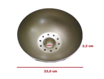 Canopla de Alumínio do Motor Inferior Supeior p/Ventilador de Teto Volare - cor Ouro Velho