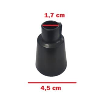 CANOPLA PLÁSTICA P/VENTILADOR DE TETO VÁRIOS MODELOS - COPINHO PLÁSTICO INFERIOR COR PRETA - VENDIDA POR UNIDADE 016-04 - foto 1 de 4