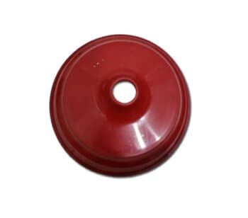 CANOPLA PLÁSTICA SUPERIOR P/VENTILADOR DE TETO ARGE - COR VERMELHA - DIÂMETRO 13,5CM - ENCAIXE EM HASTE 1,9CM