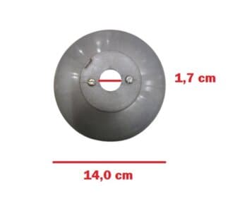 CANOPLA P/VENTILADOR DE TETO BRITÂNIA - PLÁSTICA COR PRATA/TITÂNIO/CINZA - SERVE PARA DIVERSAS MARCAS - *SALDĂO