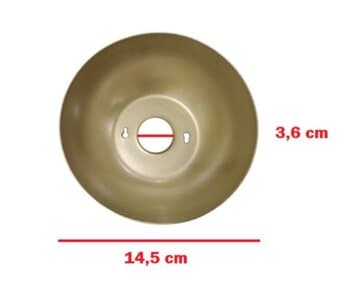 CANOPLA DE TETO DO VENTILADOR VOLARE SUPERIOR GOLD VLR
