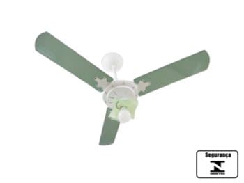 VENTILADOR DE TETO VENTISOL INFANTIL 1-TULIPA LENÇO/VERDE 110V04,0UF-130W BRANCO 3PÁS MD VERDE CV-3VELOCIDADES - foto 1 de 4