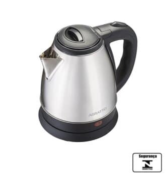 JARRA CHALEIRA ELETRICA INOX 1,8L AGRATTO CE-01 110V 1000W - JARRA ELETRICA - AGRATTO
