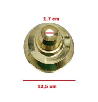 CANOPLA P/VENTILADOR DE TETO LOREN SID - PLÁSTICA COR DOURADA/LATONADA - SERVE PARA DIVERSAS MARCAS - DIAMETRO 136MM - *SALDĂO