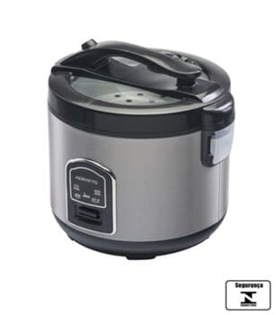 PANELA ELÉTRICA ARROZ E LEGUMES INOX PAI10X 110VOLTS 700WATTS - VISOR DE VIDRO AGRATTO PAI10X - FAZ ATÉ 10 XÍCARAS