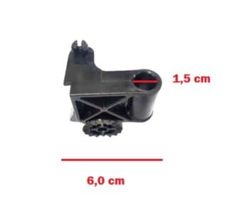 MECANISMO DO OSCILANTE BUCHA SUPORTE DO MOTOR VENTILADOR DOMINA 50/60CM COR PRETA - ENCAIXE PINO 14,0MM