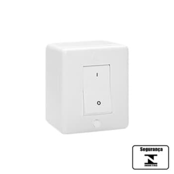 Interruptor Elétrico 1 Tecla Liga/Desliga Bipolar 25A Bipolar - Caixa de Sobrepor Sistema X - 25A - Cores Bipolar - foto 1 de 2