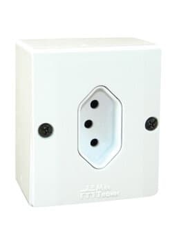TOMADA SOBREPOR SISTEMA X 2P+T NBR 10A BRANCO - foto 1 de 2