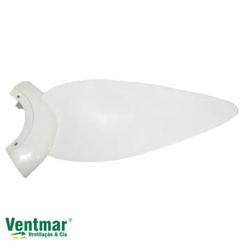 PÁ HÉLICE P/VENTILADOR DE TETO ALISEU NORMAL TRADICIONAL - PLÁSTICA BRANCA - C/ANEL - *VENDIDA P/UNIDADE
