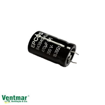 CAPACITOR 470,0UF 2PINOS RD 200VAC - foto 1 de 2